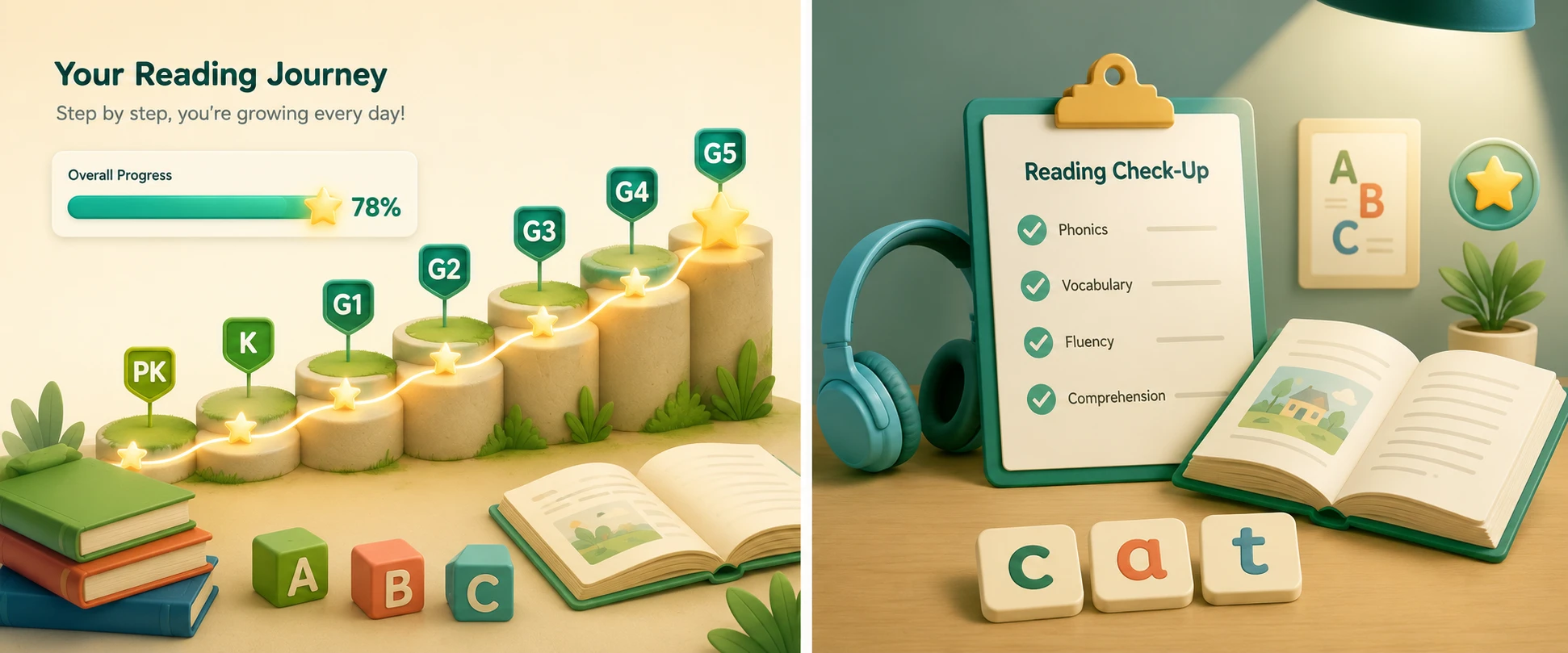 Lito-Literacy reading check-up visual