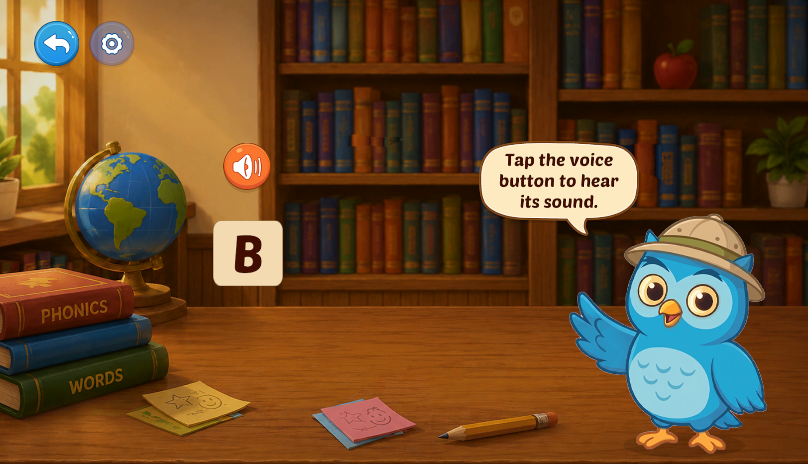 ProficientMe phonics lesson with audio and letter practice